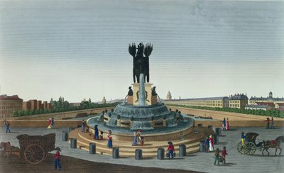 The Elephant Fountain at the Place de la Bastille, c.1815-20 by Henri Courvoisier Voisin